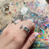 Bold Hidden Swear Ring - Adjustable Aluminum Statement Jewelry