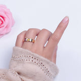 Fuck You Fuck Off Statement Rings - Colorful Inappropriate Jewelry for Her - Gold Silver Cuss Word Ring