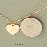 Fuck Off Heart Pendant Necklace - Gold and Silver Varieties - Stainless Steel 14K Gold Plated