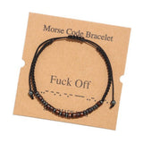 Morse Code 'F*ck Off' Edgy Statement Bracelet