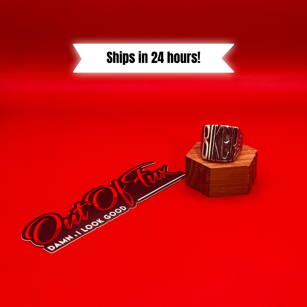 BIKER  motorcycle ring stainless steel statement piece bold and enduring rebellious spirit rugged durability edgy style bikers motorcycle riders rock punk goth fashion big chunky ring eye-catching design substantial jewelry provocative touch unisex appeal versatile jewelry collection withstands test of time resilient and striking individuality strength leather jacket rock band t-shirt goth-inspired attire unique style concert open road everyday statement accessory handcrafted low rider dyna