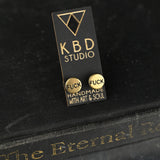 Edgy Brass Stud Earrings - Stamped 'Fuck' Design