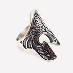 mens biker motorcycle rider ring club style viking mask ring heavy duty durable quality stainless steel mens gift mens ring dad gift motorcycle men gift wedding gift band mens ring celtic warrior mast mayan rune mask ring band heavy metal gothic norseman ring germanic english irish scottish adventure ring rocker rockabilly unique druid biker gifts for dad brother father friend boyfriend husband motorcycle ethusiast big rings manly masculine ring rune mask ring