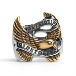 mens biker harley davidson indian HD ring motorcycle rider live to ride ride to live ring gold silver eagle americana american pride biker lifestyle motorcycle rider club style vintage rocker rockabilly mens ring for dad for brother for husband for boyfriend for guy man masculine jewelry ring fashion rings for men ring band for men chunky mens ring large high quality heavy metal heavy ring sterling silver titanium ring johnny depp metallica