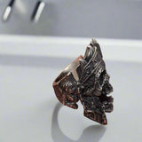 blackened stainless steel skull ring celtic gothic bold biker jewelry mens statement ring viking style mens rings gift unleash rebellious spirit rugged biker-inspired piece perfect for making a statement durable titanium steel 316L stainless steel edgy style long-lasting quality ideal for adventure-seekers bikers embracing individuality adventure and manly defiance touch of attitude standout accessory