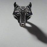 Mens Biker Rings HD MC Biker Motorcycle Mens Rings Gifts for Him Punk Alternative Motorcycle Rings for Men Jewelry mens fashion rings rings for him gifts for biker rocker high quality biker ring variety motorcycle club style biker moto motobike mc club hells angels mens bands rings for him sterling silver titanium thick bands large size rings gold dark silver black silver harley davidson motor company harley biker celtic viking mask warrior barbarian durable high quality Wolf Rune Mask Mythical