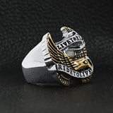 mens biker harley davidson indian HD ring motorcycle rider live to ride ride to live ring gold silver eagle americana american pride biker lifestyle motorcycle rider club style vintage rocker rockabilly mens ring for dad for brother for husband for boyfriend for guy man masculine jewelry ring fashion rings for men ring band for men chunky mens ring large high quality heavy metal heavy ring sterling silver titanium ring johnny depp metallica