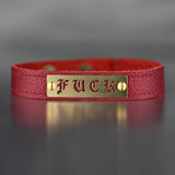 punk rock rebellious statement bracelet bangle cuff for women brass hand stamped hand crafted hand made high quality hypoallergenic edgy fashion essential rebellious biker motorcycle chick motorcycle female rider feminist feminine cuss words fuck fuck unique gift option contemporary gift for sister bachelorette party white elephant no fucks jewelry fashion jewelry fashion bracelet womens fashion modern minimalist leather cuff dainty demur bracelet