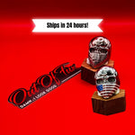 Mens Skull Ring - Biker Flag Bandana Ring, Titanium Automotive Gift for Him, Harley Davidson Style American Flag Gift