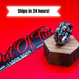 mens biker motorcycle skull ring cubic zirconia CZ unisex biker ring gothic goth punk rocker rockabilly motorcycle club style masculine design mens jewelry fashion jewelry for men man gift manly gifts gift for men dad brother father boyfriend husband