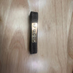 Handmade Leather Cuff for Her Black Leather Red Bracelet Genuine Leather Brass Stamped F*ck for Women Dainty Demure Rebellious