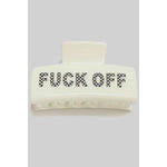 Bold Fuck Off Bad Bitch Hair Clip - Edgy & Fearless Statement Accessory in Black or White - Bachelorette Gift