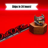 18K Gold Plated Coated Stainless Steel Eagle Biker Ring Live To Ride, Ride To Live High Quality Mens Rings Gifts for Him