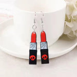 Gothic Skull Jewelry Black Dangle Vampire Design Metal Hook Alternative Accessory for Goth Baker Gift for Halloween Horror Fan Dark Jewelry