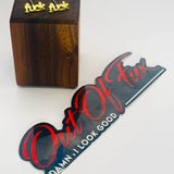 fuck script earrings in gold and silver high quality stainless steel stud earring in minimalist style