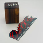 fuck script earrings in gold and silver high quality stainless steel stud earring in minimalist style