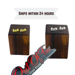 fuck script earrings in gold and silver high quality stainless steel stud earring in minimalist style