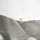 Lightning Bolt Stud Minimalist Earrings in 18K Gold and Silver Earrings Dainty Small Studs for Her - Unique, Small Design