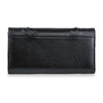 Biker Style Purse Card Holder Punk Rock Fashion Accessory Silver Detail Skull Design Gothic Wallet Gift Idea Dark Aesthetic Metal Stud Cross