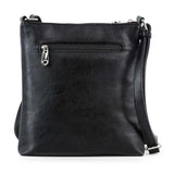 Gothic Punk Rock Crossbody Bag Military Camo Print Biker Style Steam Punk Skull Design Practical Size Messenger Style Black Accent Studded Detail Quality Construction Front Back Storage Alternative Fashion Statement Daily Essential Wear