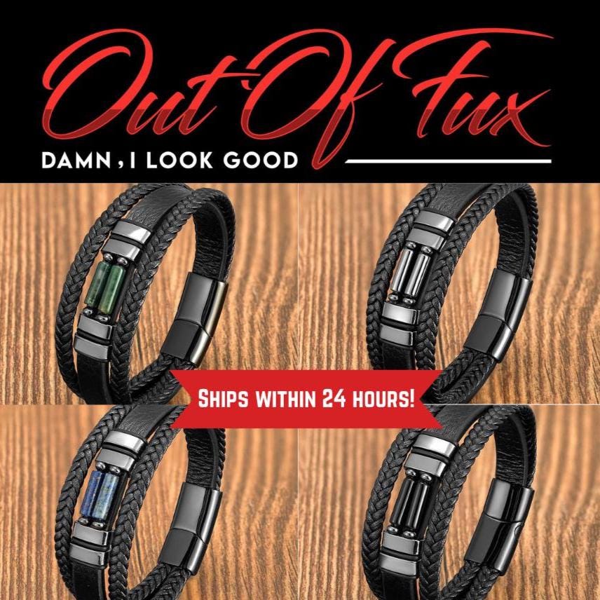 Vintage Braided Layered Leather Stone Bracelet for Men Ideal for Stylish Bikers & Motorcycle Riders Mens Jewelry