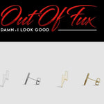 Lightning Bolt Stud Minimalist Earrings in 18K Gold and Silver Earrings Dainty Small Studs for Her - Unique, Small Design