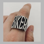 Mens BIKER Ring Mens Ring Gifts for Him Punk Alternative Rocker Metal Stainless Steel Titanium
