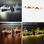 Fuck Cursive Script Earrings - Dainty Stud Swear Words Gift - Bachelorette Women Minimalist Earrings Subtle Hypoallergenic