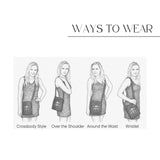 Leather Skull Crossbody Wallet: Goth Biker Purse with Rhinestones and Studs