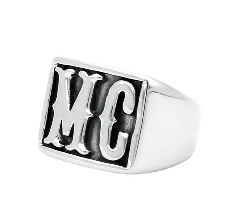 Mens Ring Biker Harley Davidson Band for Him Motorcycle Jewelry Gift HD Style MC Silver Gold for Men