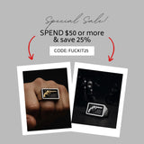 Men's Biker Ring - Pistol Revolver Gun in Silver Gold for Him - Titanium - Gifts for Men - High Quality - Unique Style