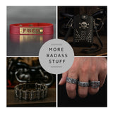 Men's Biker Ring - Pistol Revolver Gun in Silver Gold for Him - Titanium - Gifts for Men - High Quality - Unique Style