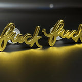 Fuck Cursive Script Earrings - Dainty Stud Swear Words Gift - Bachelorette Women Minimalist Earrings Subtle Hypoallergenic