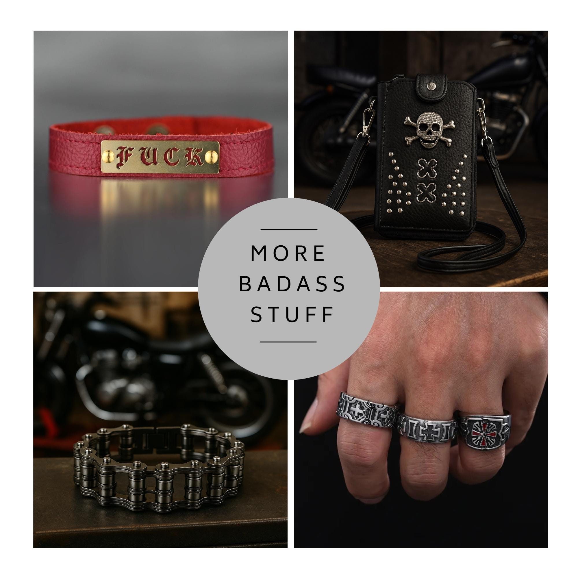 Men's Sombrero Biker Ring 18K Gold Plated Heavy Stainless Steel Chunky Mexican Bold Ring for Him