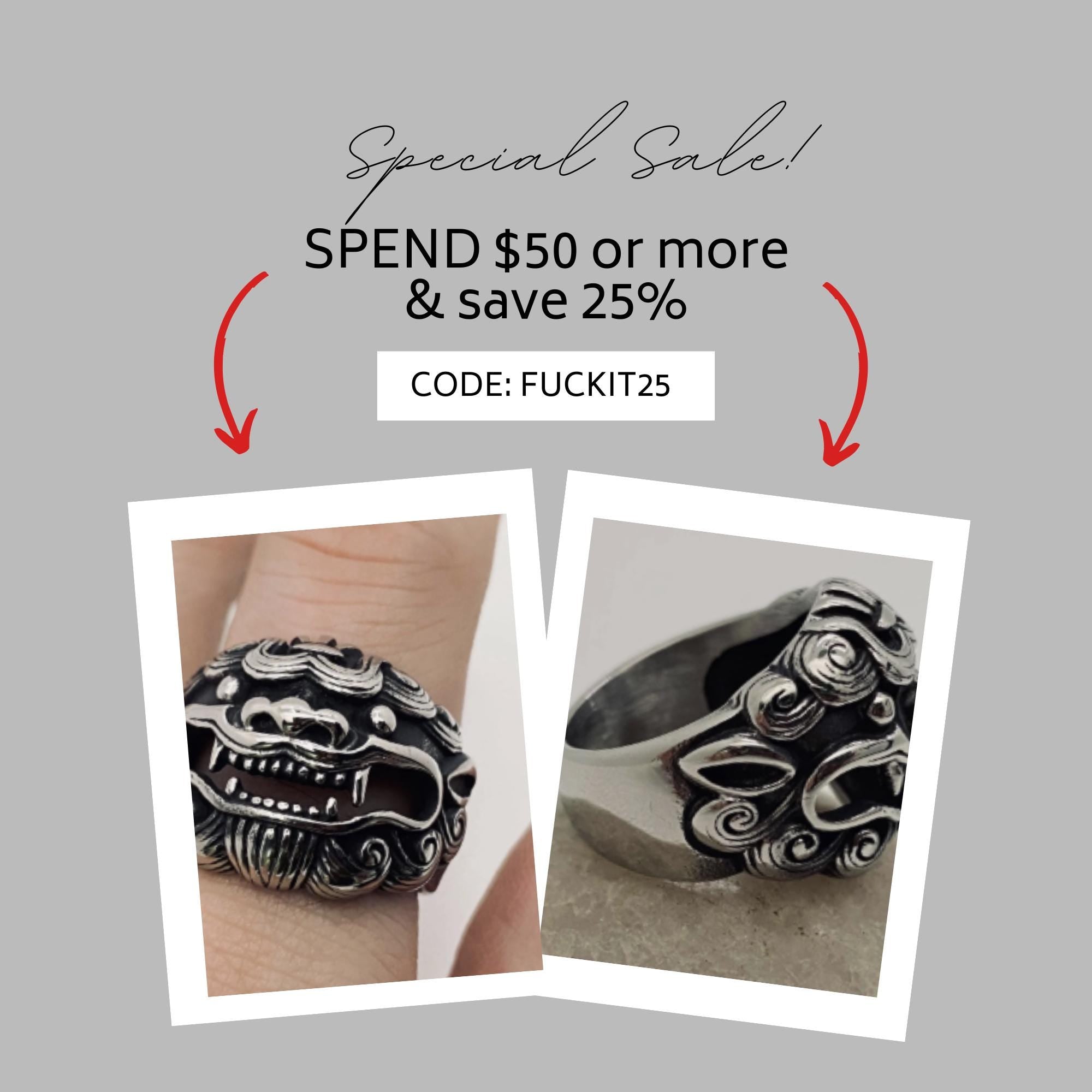 Bold Lionhead Biker Ring Mayan-Aztec Influence Durable Titanium Stainless Steel Motorcycle Rider Men's Present Quick Complimentary Shipping!
