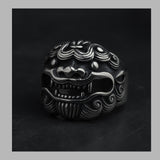 Bold Lionhead Biker Ring Mayan-Aztec Influence Durable Titanium Stainless Steel Motorcycle Rider Men's Present Quick Complimentary Shipping!