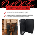 Tooled Leather Crossbody Bag: Western Turquoise Cowgirl Phone Purse