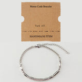 Morse Code 'F*ck Off' Edgy Statement Bracelet